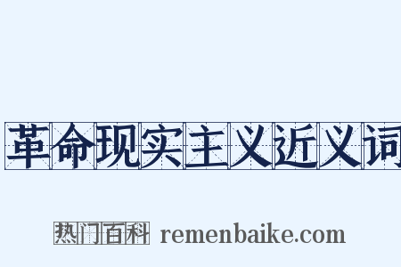 革命现实主义近义词是什么意思的图片